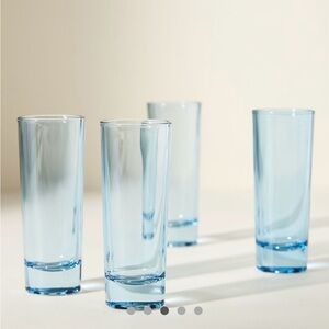 NWT. New in box Anthropologie Morgan shot glasses, set of 4 in sky